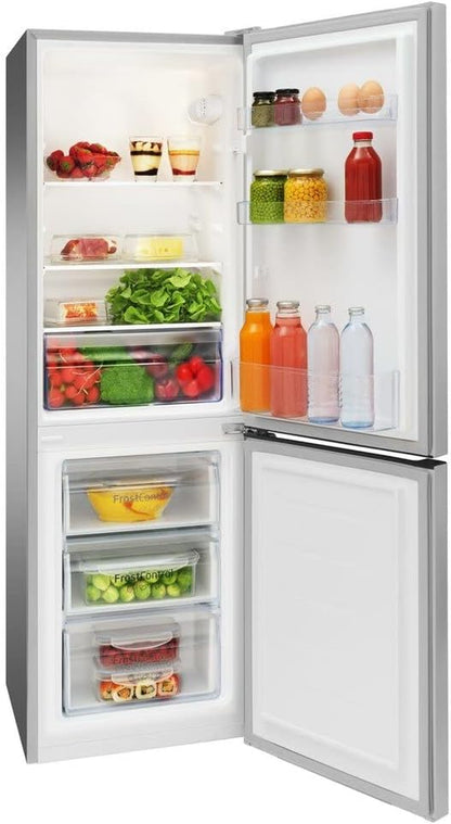 Amica KGCL 384 155-1 E Réfrigérateur-Congélateur Autoportante 157 L Acier Inoxydable