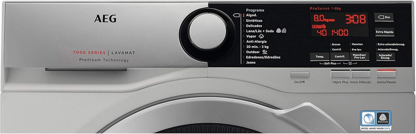 L7FEE842S Lave Linge Argent 85 X 60 X 60