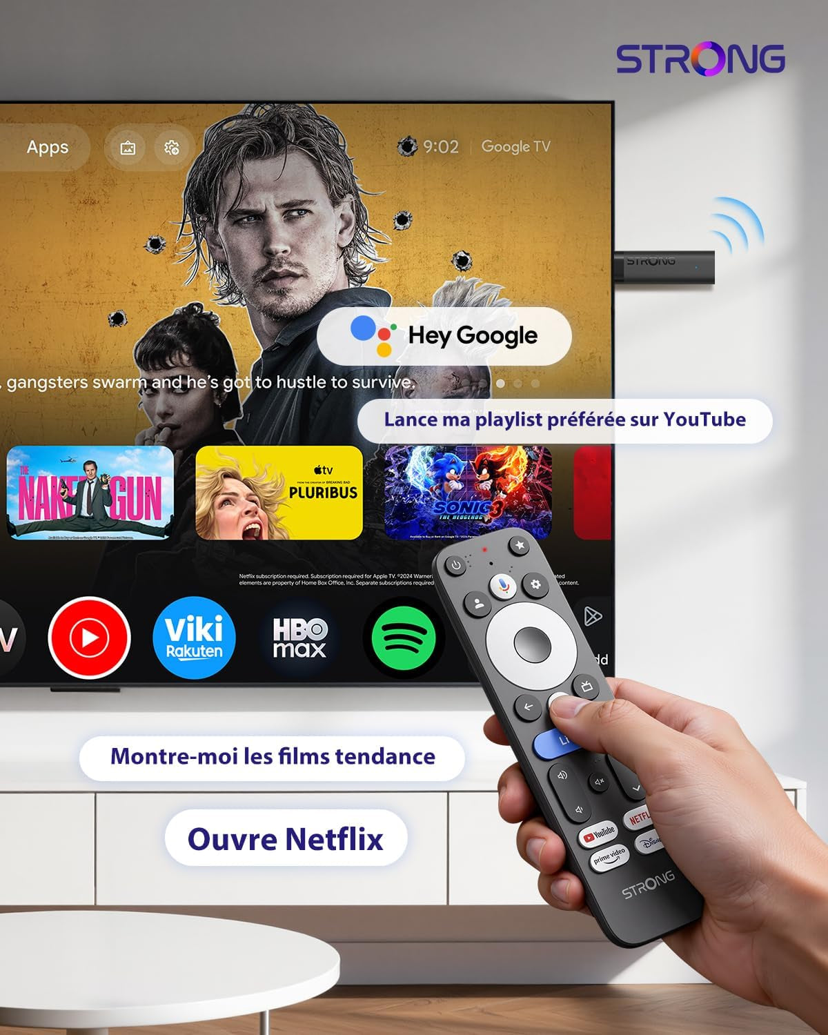 Leap-Nova-X TV Stick, Android 14, 2 Go RAM + 32 Go ROM, 4K UHD | Dolby Vision & Dolby Audio, HDR10+, Wi-Fi 6, Commande Vocale Et plus De 5000 Apps