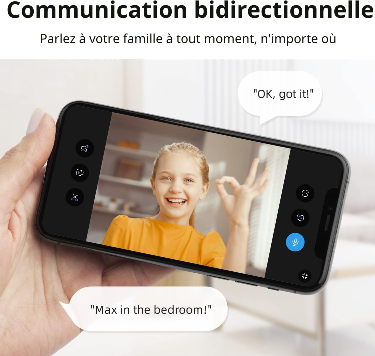 4MP Caméra Intérieure Pour Bébé Et Animaux, Appel À Une Touche | Pack De 2, Vue Maison 360°, Suivi De Mouvement Intelligent, Enregistrement 24/7, Vision Nocturne IR, 2,4 Ghz Wifi