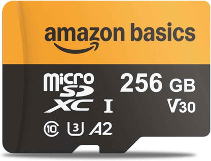 Carte Microsdxc 256 Go Avec Adaptateur, Vitesse De Lecture Jusqu’À 200 Mo/S, Lot De 1