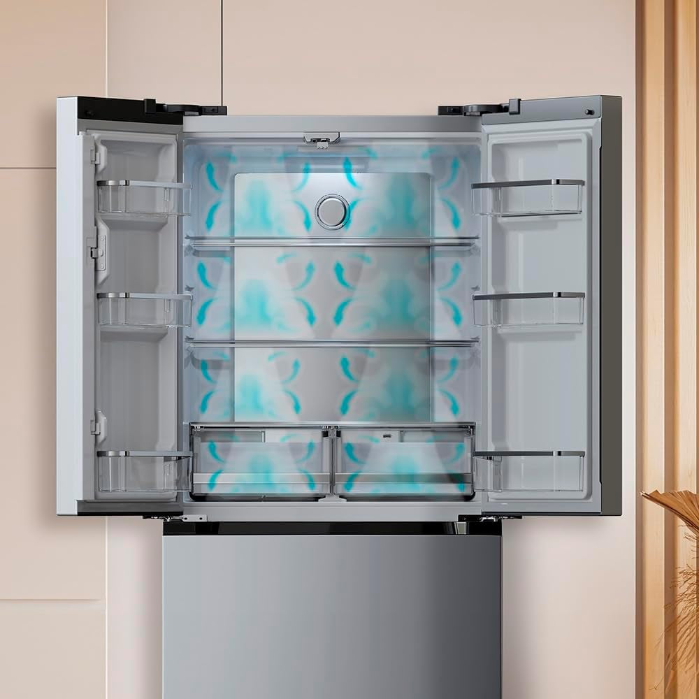 Refrigerator French Door Stainless Steel 510 L Bolero Coolmarket FD 510 Inox E. 183 Cm High, 84 Cm Wide, Motor Inverter Plus, Fast Cooling and Fast Freezing, Multiairflow, Total Nofrost