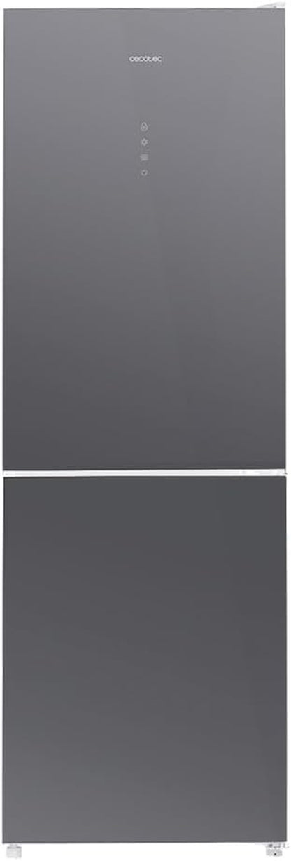 Réfrigérateur Bolero Coolmarket Combi 322 Glass Grey D. Multi Airflow, Total No Frost, Humidity Box, Crisper Box, Mode Vacances, Mode Économie, Porte Réversible, Fast Freezing, Fast Cooling
