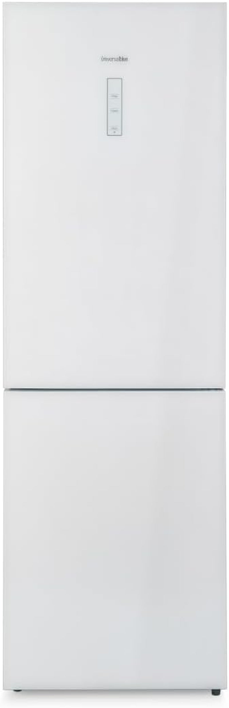 UNIVERSALBLUE Réfrigérateur Combi 185 Cm En Verre Blanc Système No Frost | Réfrigérateur Design Avec Congélateur Silencieux | Capacité Totale 320 L | Montée Au Sol Incluse