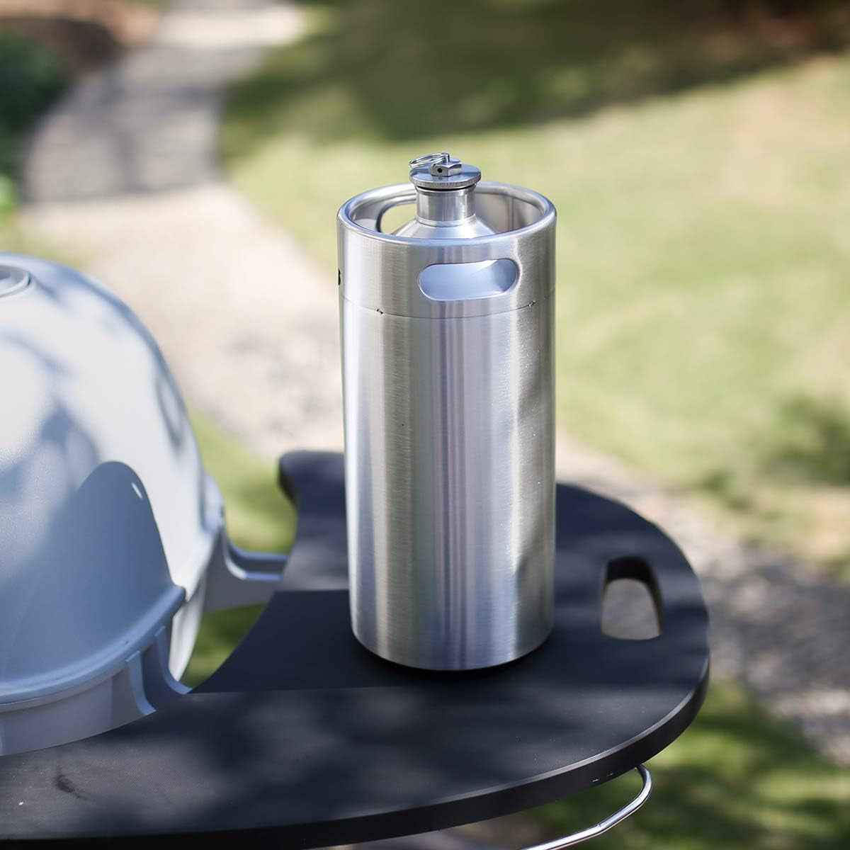 - Mini Fût En Acier Inoxydable De 4 Litres - Brasseur De Bière Portable Avec Soupape D'Échappement - Capuchon Conçu Pour Garder Les Boissons Fraîches