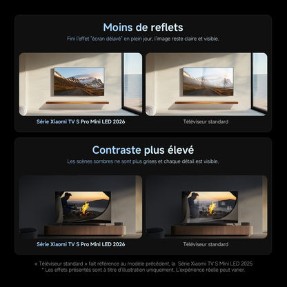 XIAOMI TV S Pro Mini LED 65, Smart TV, Dolby Vision, Dolby Atmos, QLED 4K, 144Hz, Google TV, HDR10+, Triple Tuner, DVB T2, MEMC, DTS-X, Harman Audioefx, Prime Video, Google Assistant, Airplay2