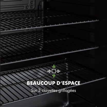 Poplife Refroidisseur De Boissons - Mini-Bar, Réfrigérateur Rétro, 0-10°C, Seulement 39 Db, 70 L, Écologique, Porte À Double Vitrage, Design Rétro, Noir