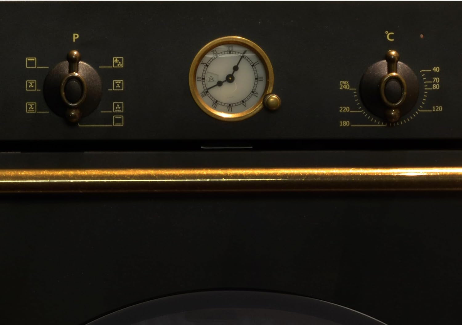 MRA7108WH Four Électrique Encastrable Noir Rustique Classe Énergétique a 7 Fonctions Programmateur De Cuisson Mécanique Four À Convection À 5 Hauteurs Et Capacité De 60 L