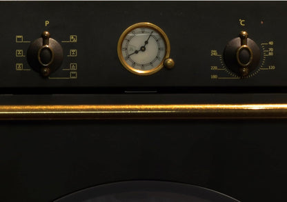 MRA7108WH Four Électrique Encastrable Noir Rustique Classe Énergétique a 7 Fonctions Programmateur De Cuisson Mécanique Four À Convection À 5 Hauteurs Et Capacité De 60 L