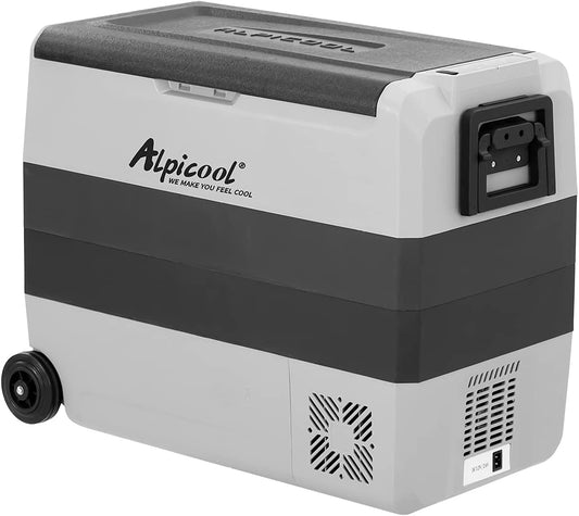 T60 60L Glaciere Électrique À Compression, 12/24V Réfrigérateur De Voiture Portable Congélateur Et Réfrigérateur Pour Maison, Dortoir, Camping