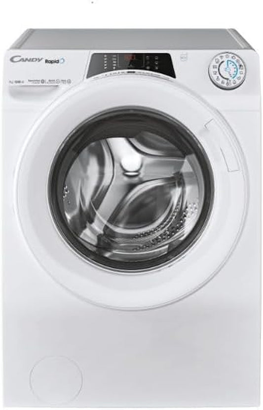 Rapidó RO4 1274DWMT/1-S Machine À Laver, 7 Kg, 1200 Tours, Wi-Fi + BLE, Connecté, Départ Retardé, Détecteur Kg, Classe A, 60 X 45 X 85 Cm, Blanc