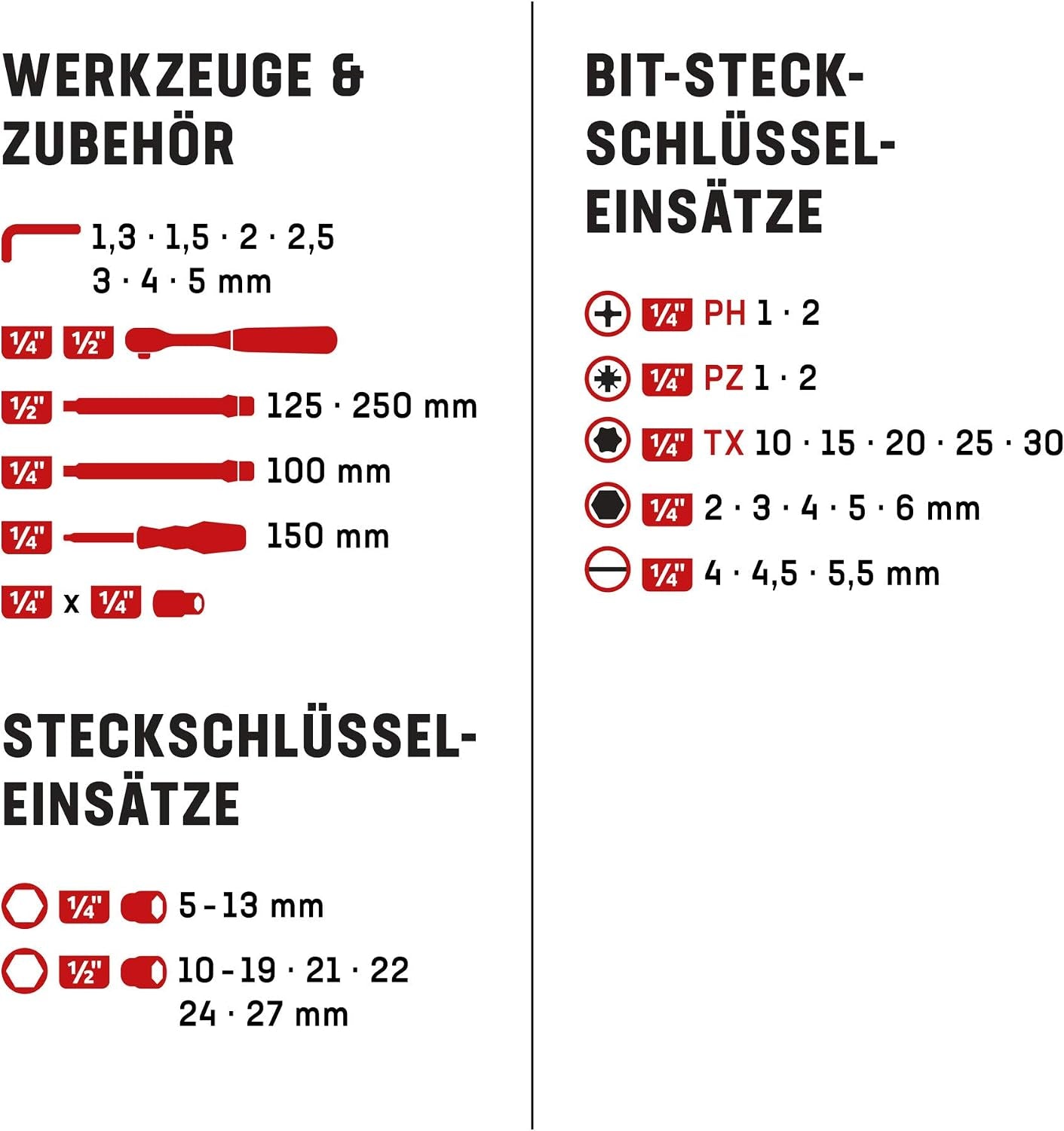 Jeu De 54 Clés À Douilles 1/4'' + 1/2'', Douilles Hexagonales De 5-27Mm, Phillips, Torx, Jeu De Douilles