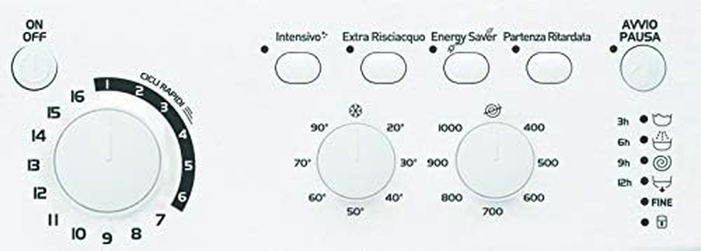 EWC 61051 W IT N - Machine À Laver 6 Kg Libre Installation, Charge Avant. Centrifugeuse 1000 Tours Par Minute - Largeur 59,5 Cm, Profondeur 51,7 Cm, Hauteur 85 Cm, Classe Énergétique F