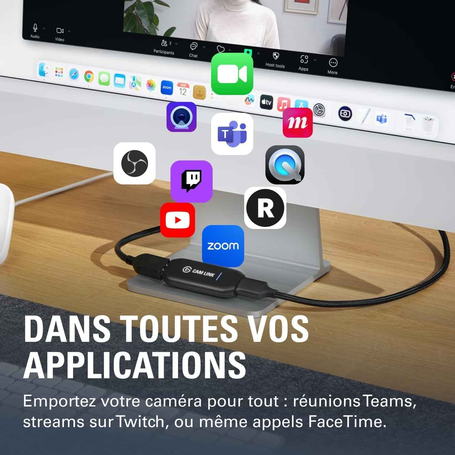 Cam Link 4K – Carte D'Acquisition Externe | Streaming Et Enregistrement 1080P60/4K30/4K60, Reflex/Caméscope, Visioconférence, OBS, Zoom, Teams, Pc/Mac