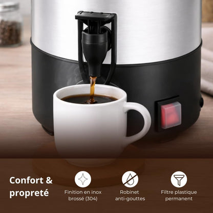 Percolateur À Café 4 Litres - 35 Tasses - Filtre Permanent
