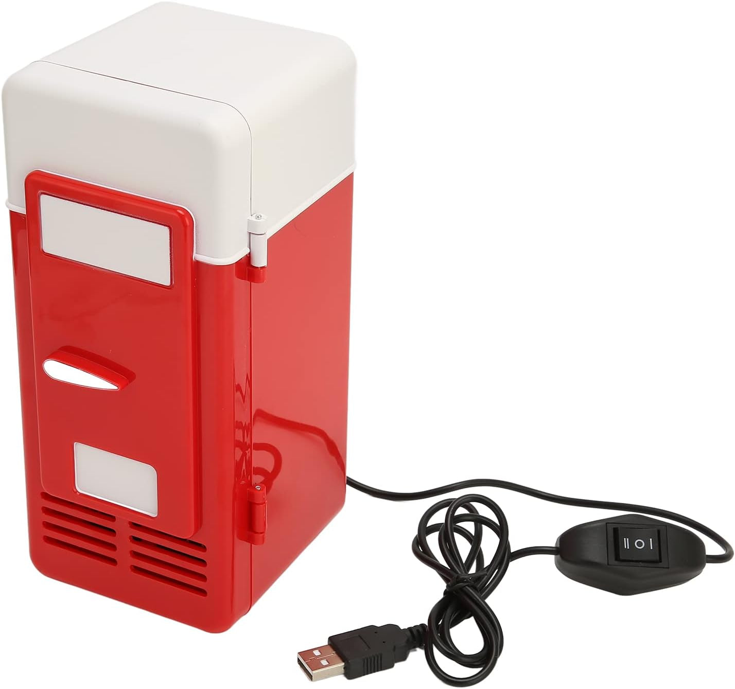 Réfrigérateur/Réchauffeur Portable USB, Refroidisseur De Réfrigérateur Compact Mini USB À Refroidissement Isolé, À Faible Décibel À Économie D'Énergie Boisson Minibar Pour Voiture Bureau(Rouge)