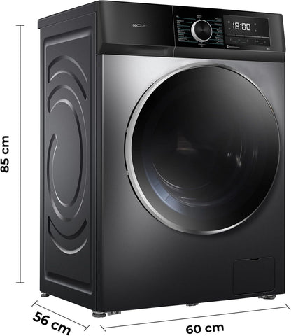 Lavadora 9 Kg Carga Frontal Bolero Dresscode 9500 Inverter Steel A. 1900 W, 1400 Rpm, Motor Inverter Plus, Bajo Consumo, 16 Programas, Steammax, Delay Start, Acero