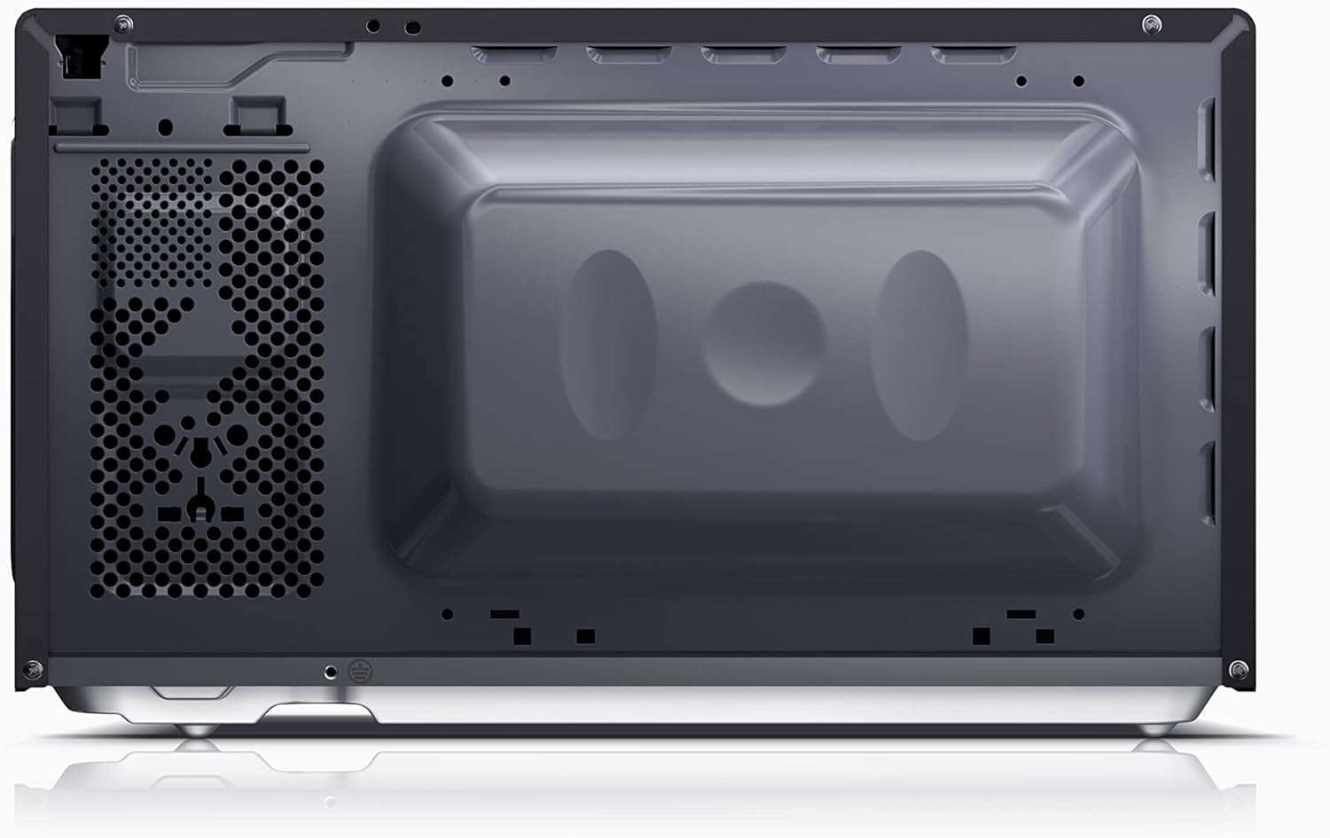 YC-MS01ES Four À Micro-Ondes De 20 Litres Avec Fonction De Dégivrage, 5 Niveaux De Puissance, Puissance De 800W À Micro-Ondes, Minuterie, Argent/Noir