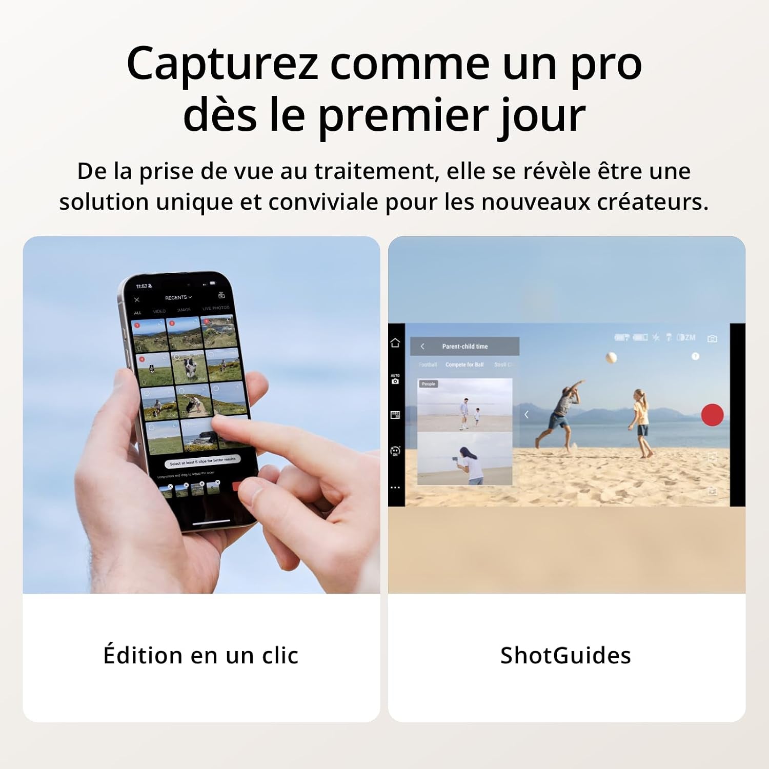 Stabilisateur Nacelle DJI Osmo Mobile 7P Pour Iphone, Android, Suivi Natif | Éclairage, Nacelle Pour Téléphone À 3 Axes, Lancement Rapide, Édition En Un Seul Clic, 10 H D'Utilisation