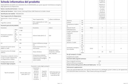 RS6GA8521B1/EG Frigo Américain Autoportante 634 L E Noir
