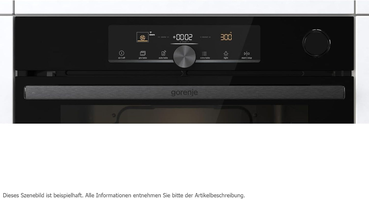 Optibake Advanced BPSA 6747 A08BGWI Four Encastrable/Wifi Connected / 77 L/Air Chaud/Pyrolyse/Autobake/Commande Tactile/Thermomètre De Cuisson/Steamassist/Pizzamode 300 °C /