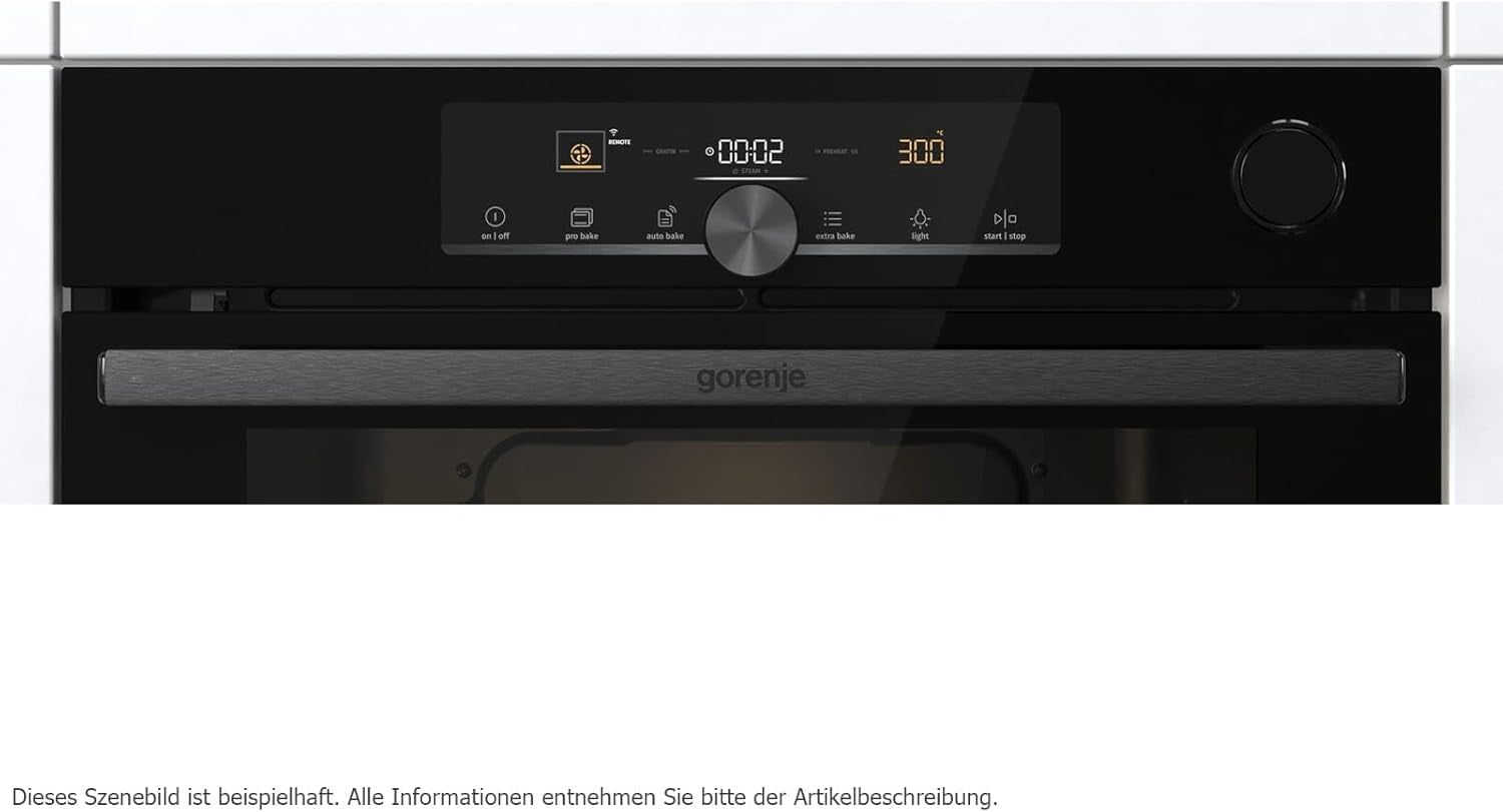 Optibake Advanced BPSA 6747 A08BGWI Four Encastrable/Wifi Connected / 77 L/Air Chaud/Pyrolyse/Autobake/Commande Tactile/Thermomètre De Cuisson/Steamassist/Pizzamode 300 °C /