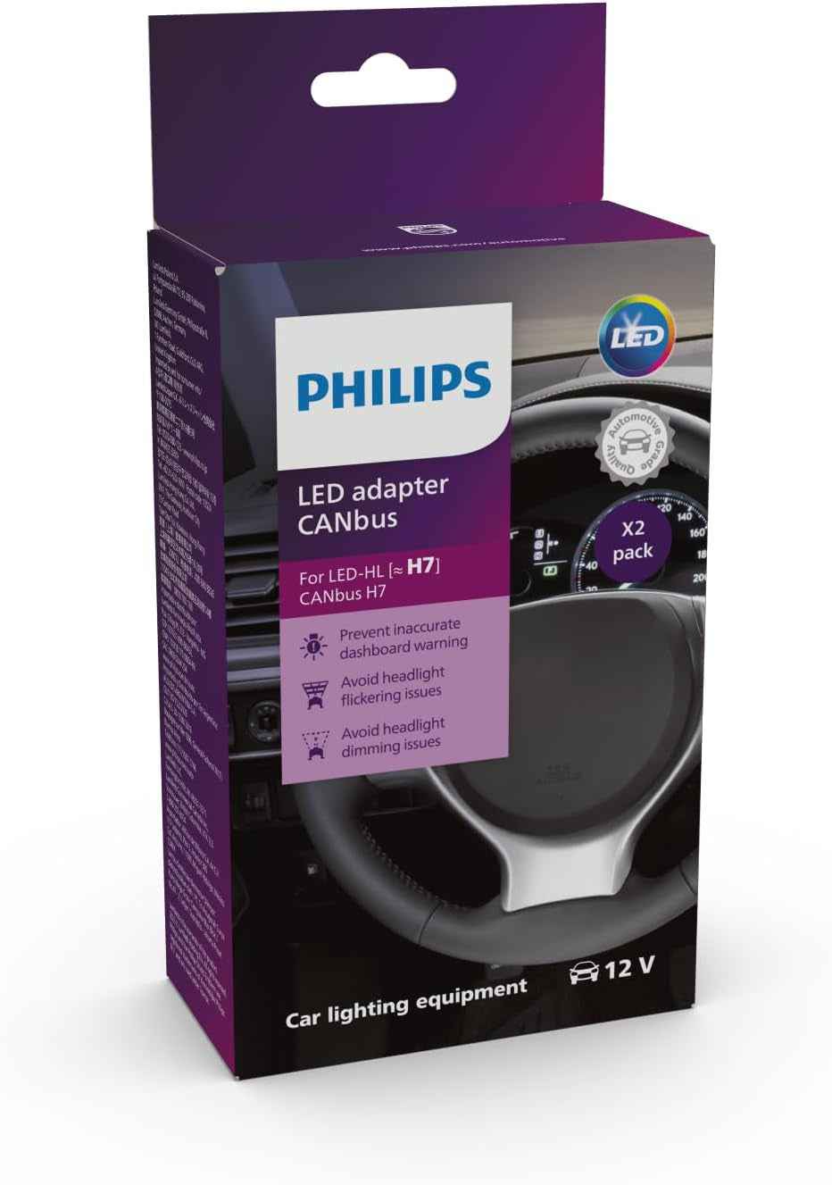 Adaptateur Canbus LED (H7), Solution 3 En 1, Set De 2