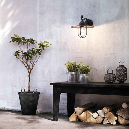 Pasture Applique Murale Extérieure, IP44 Résiste Aux Intempéries, Durable, Aluminium, Design Classique, Black, Ampoule E27 Vendue Séparément