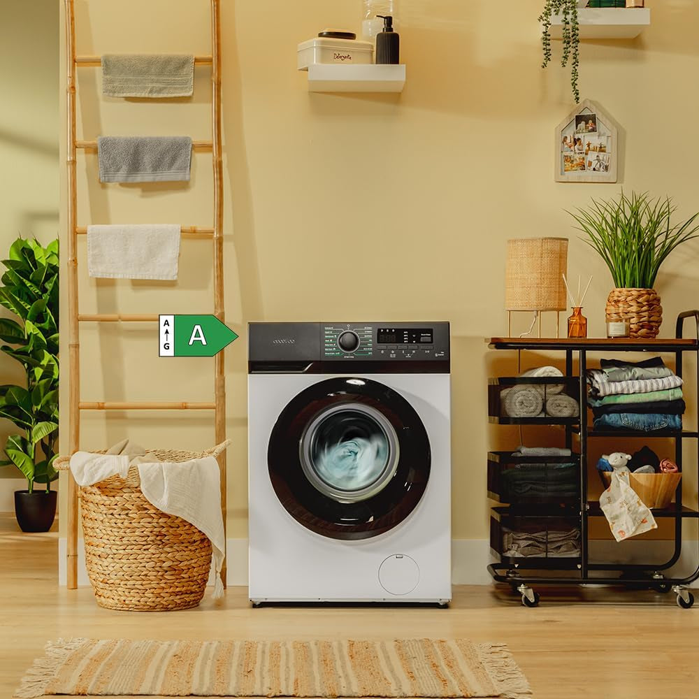 Lave-Linge À Chargement Frontal De 7 Kg Bolero Dresscode 7300 Inverter A. 1950 W, 1200 Tr/Min Réglables Au Maximum, 15 Programmes, Vapeur Steammax