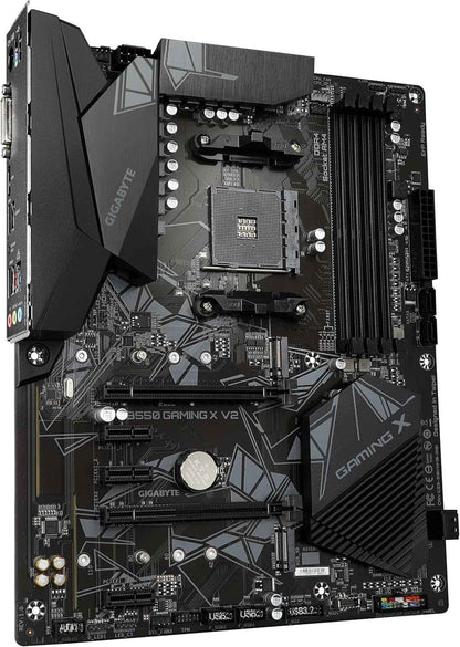 B550 Gaming X V2 Carte Mère - Processeurs AMD Ryzen 5000, VRM 10+3 Phases, Jusqu'À 4733 Mhz DDR4, 1Xpcie 4.0 + 1Xpcie 3.0 M.2, LAN 1Gbe, USB 3.2 Gen 2