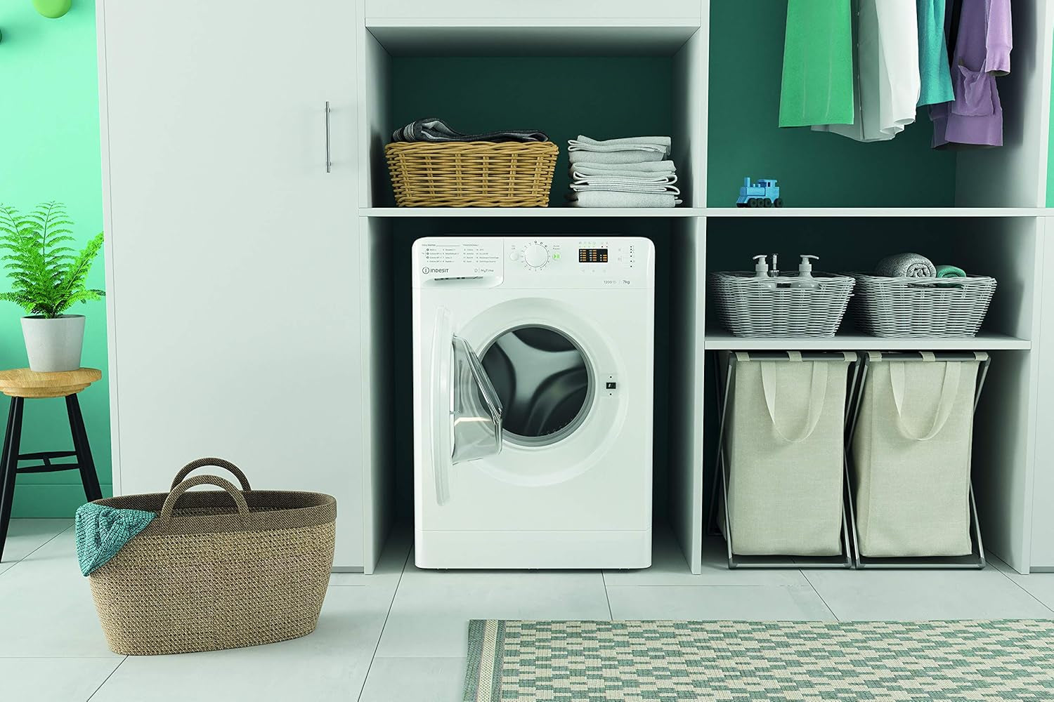 Indesit MTWA 71252 W IT Machine À Laver À Chargement Frontal, 9 Kg, A+++-10%, 1200 Tours/Min
