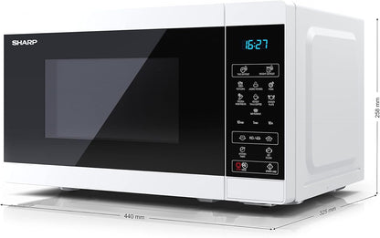 YC-MS02E-W Micro-Onde Comptoir Micro-Ondes Uniquement 20 L 800 W Noir, Blanc
