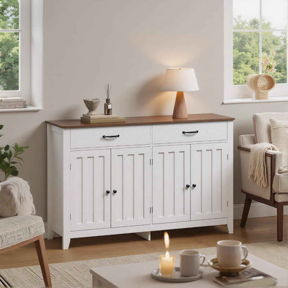Buffet, Armoire Moderne Minimaliste À Grande Capacité, Armoire Multifonctionnelle De Cuisine Pour La Vaisselle, Adapté Pour Cuisine & Salon,120×40×89Cm,Retro
