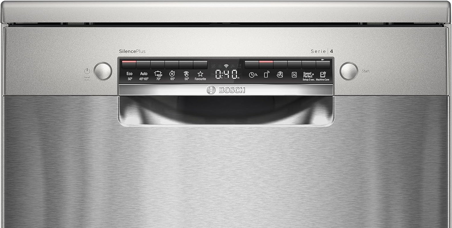 SMS4EMI01E - Série 4 - Lave-Vaisselle Pose-Libre - 60 Cm - 14 Couverts - Silence plus 42 Db - Inox