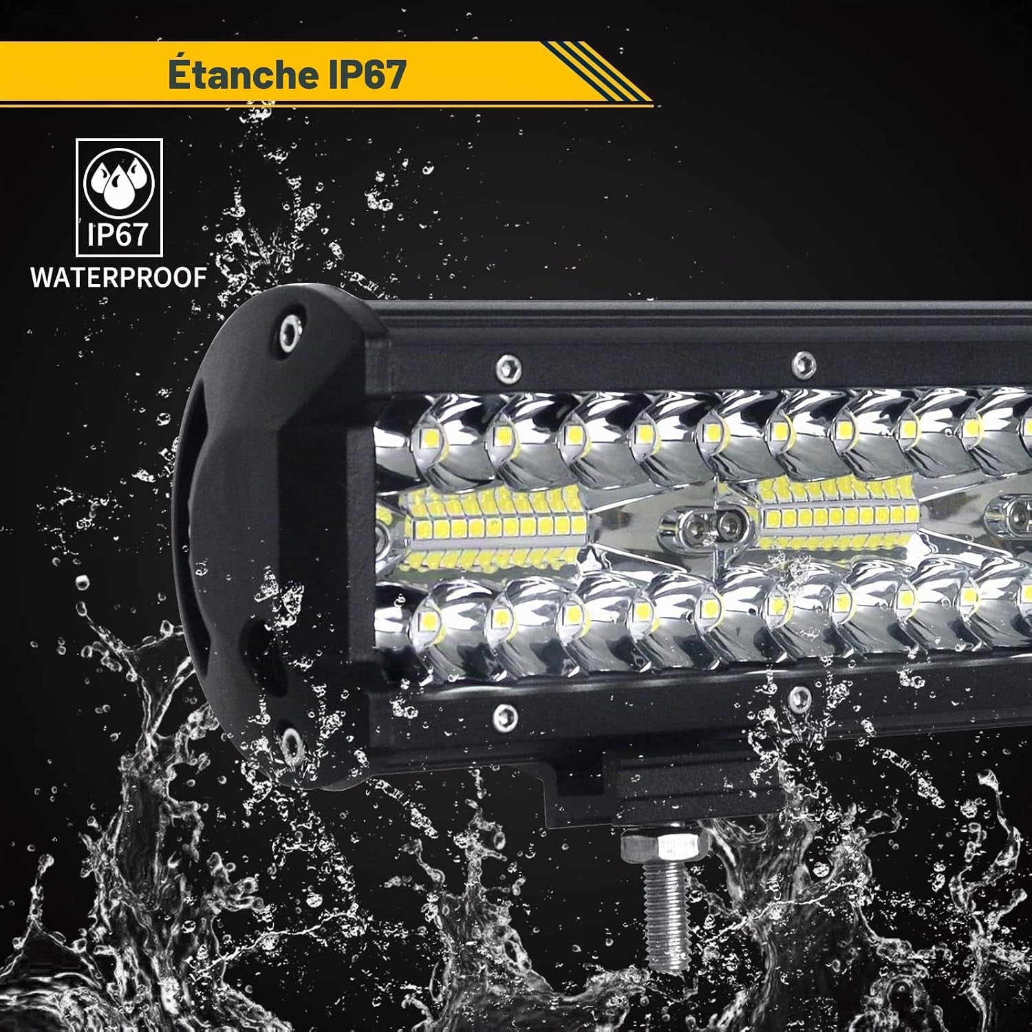 Rampe LED 30Cm 240W Barre LED 12V 24V Pour 4X4 Voiture Quad | LED Light Barre Lumineuse Avec Faisceau, 6000K Blanc, Étanchéité IP67, Pour Camion Tracteur Offroad Véhicule Bateau ATV