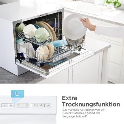 ST 3.6F Wi Lave-Vaisselle Mini Compact De Table, 6 Programmes De Lavage, Départ Différé, Fonction Séchage Supplémentaire, Contrôle IOT, Idéal Pour Les Petits Appartements