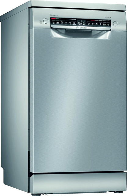 Elettrodomestici SPS4EMI28E Serie 4, Lave-Vaisselle Pose Libre, 45 Cm, Couleur Acier Inoxydable