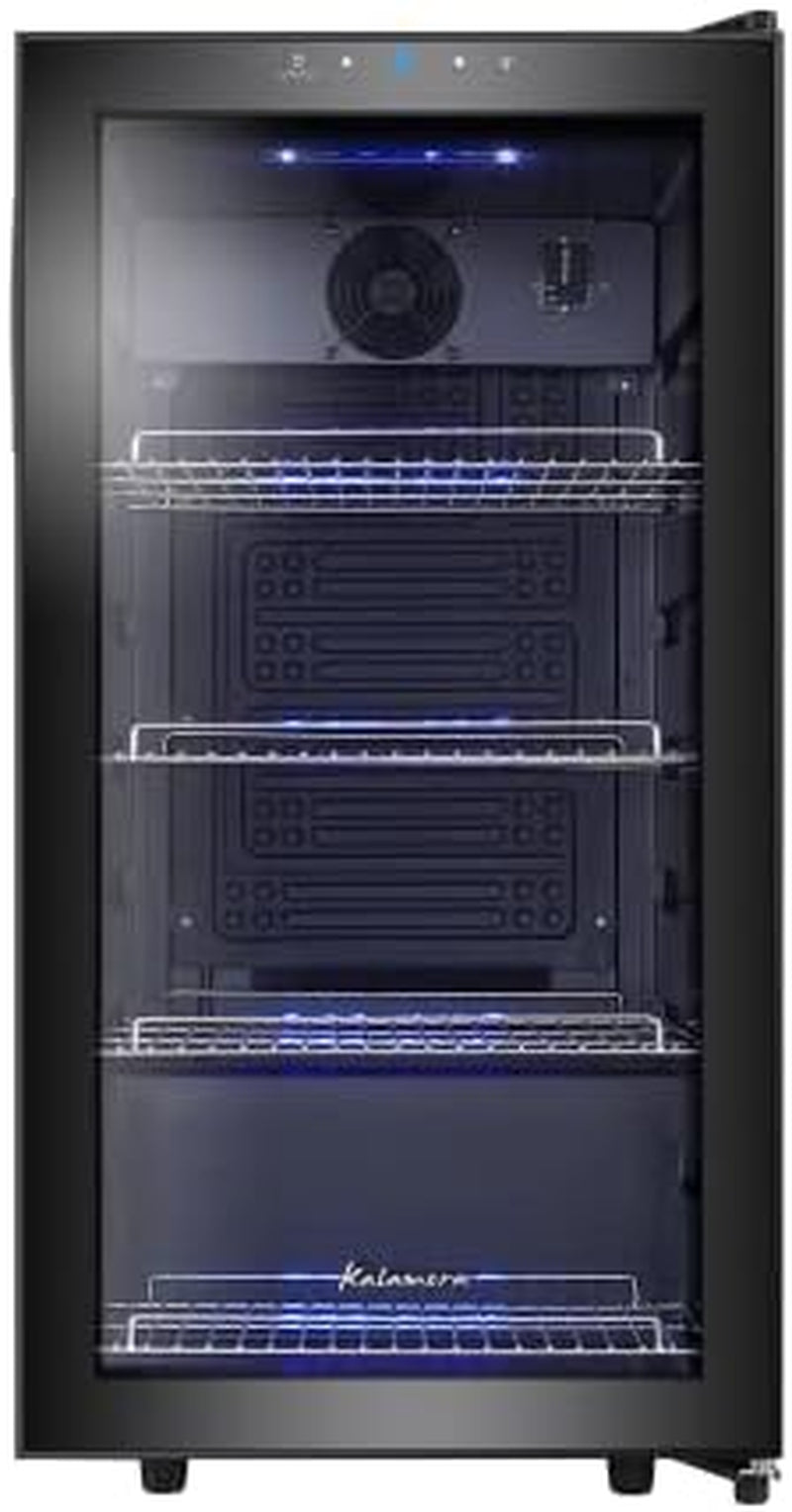 Réfrigérateur À Boissons KRC-86GE Avec Panneau De Commande Tactile, Zone De Refroidissement 3-18°C, Réfrigérateur À Bouteilles 86 Litres, Éclairage Intérieur LED Bleu, 41 Db