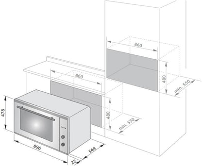 Forno Incasso De Longhi DLM90XED