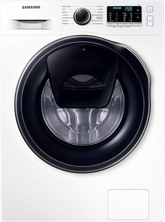Addwash™ WW8NK52E0VW/ET Machine À Laver Slim Addwash™ WW8NK52E0VW/ET, Libre Installation, 8 Kg, 1200 Tr/Min, Classe C, Vapeur, Charge Avant, 60 L X 85 H X 45 P Cm