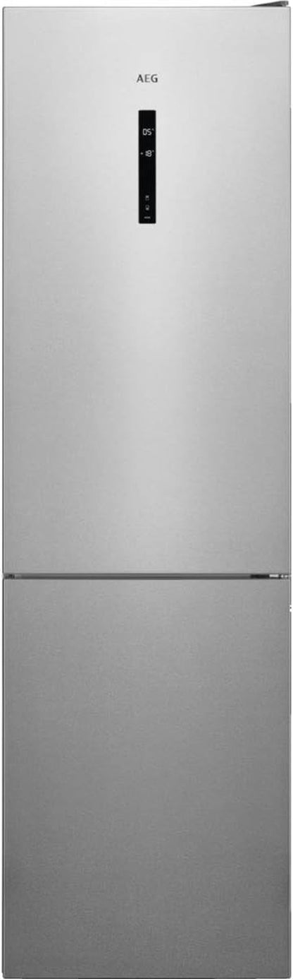 RCB736D5MX Réfrigérateur Combi 2,01 M, Dclass A+++, Customflex Cooling 360° Multiflow Twintech, Écran LED, Tiroir Extrachill, Poignée Intégrée, Lumières LED, Inox