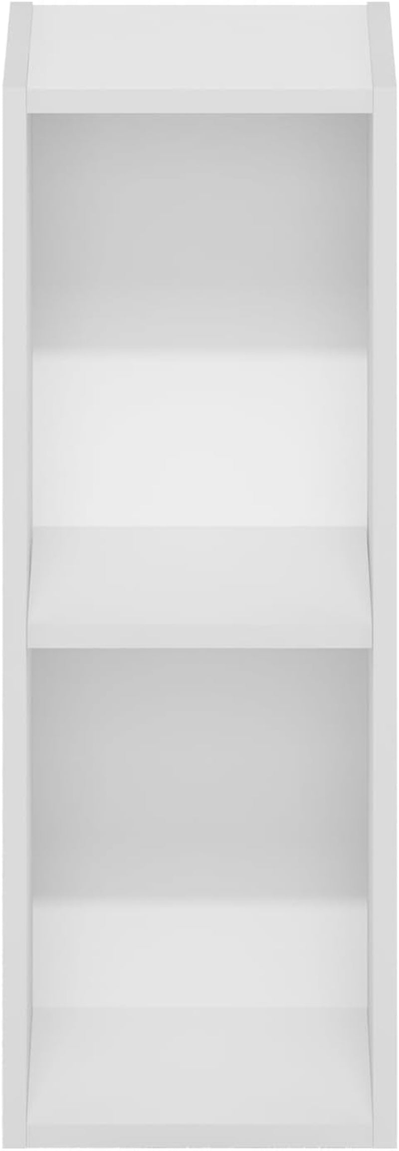 Fulda Étagère À Livres, Bibliothèque Étroite À 2 Niveaux, Bibliothèque Avec Étagère De Rangement De 20.3 Cm De Largeur, 23.6 X 20.1 X 53.9, Pour Salon, Chambre, Bureau À Domicile, Blanc
