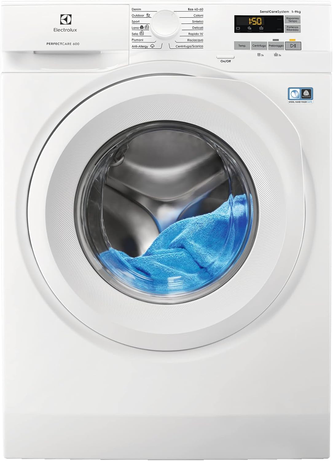 EW6F592U Machine À Laver Charge Avant, Blanc, Classe D'Efficacité A