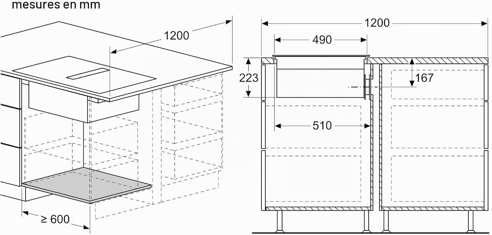 Bosch PVS811B16E, Plaque À Induction Avec Hotte Aspirante Intégrée Serie 4, Black