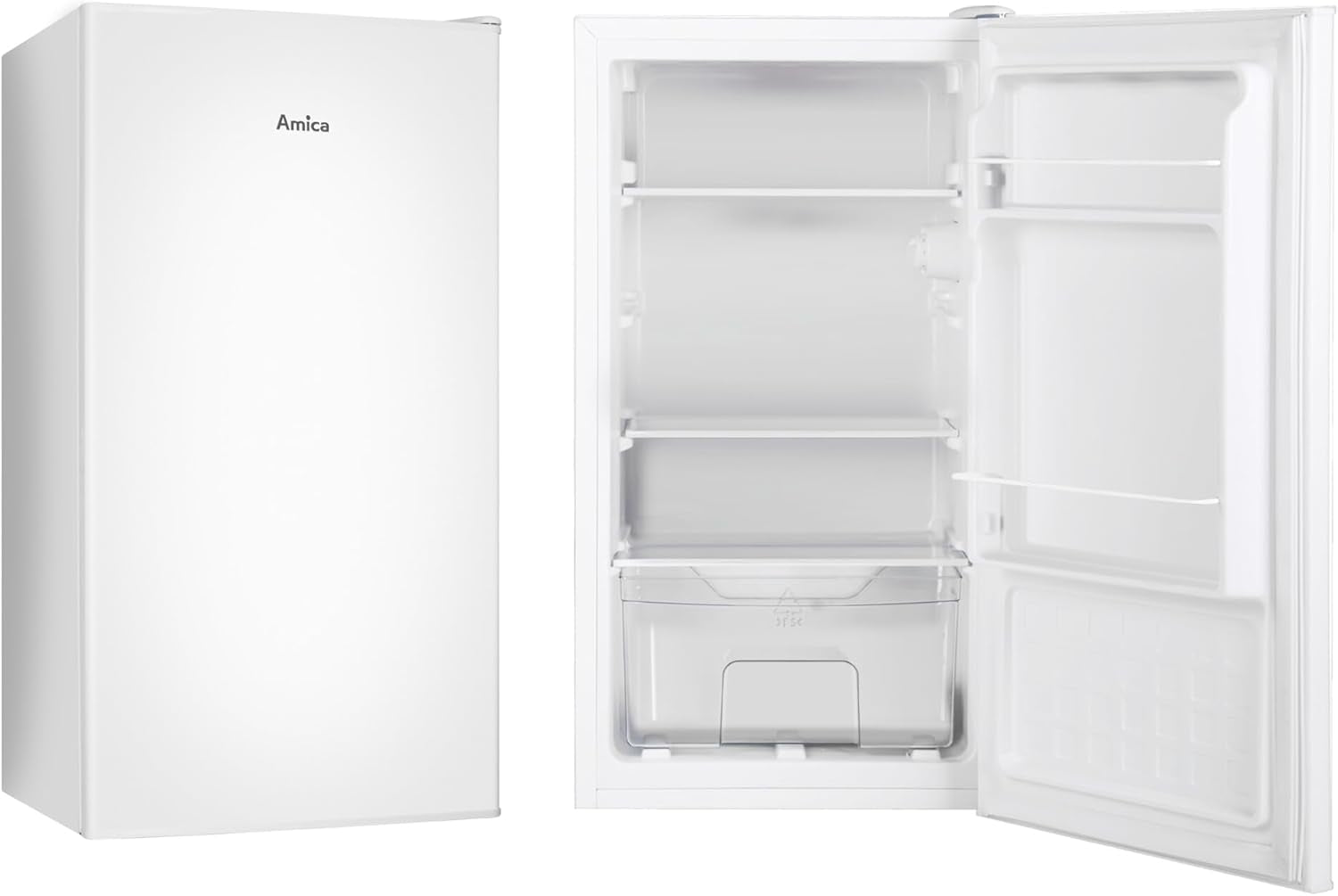 Amica Réfrigérateur Complet VKS 351-116 W - Blanc - 85 Cm (H) X 45 Cm (L) X 41 Cm (P) - 61 Litres/Debout