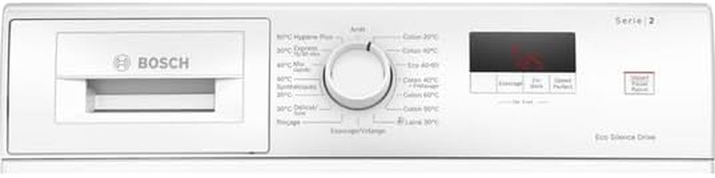 WGE02201FR Lave-Linge Pose-Libre Série 2 Front - Ecosilence Drive - 7 Kg - 1200 Trs/Min - 44L - Blanc