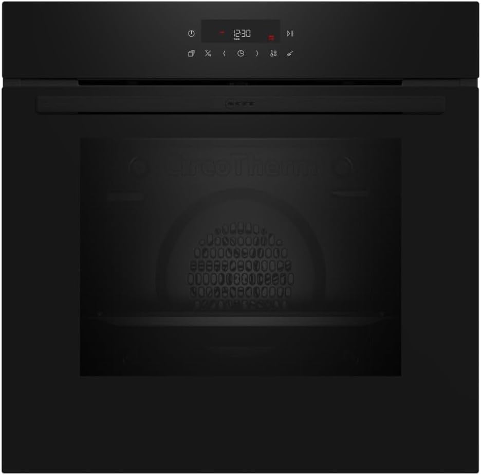 NEFF N 30 B2CCJ7HK0 Einbaubackofen, 59,5 Cm Breit, 71 L, Pyrolyse-Selbstreinigung, Mit Teleskopauszug, Mit Stoppfunktion, Circotherm, Schwarz