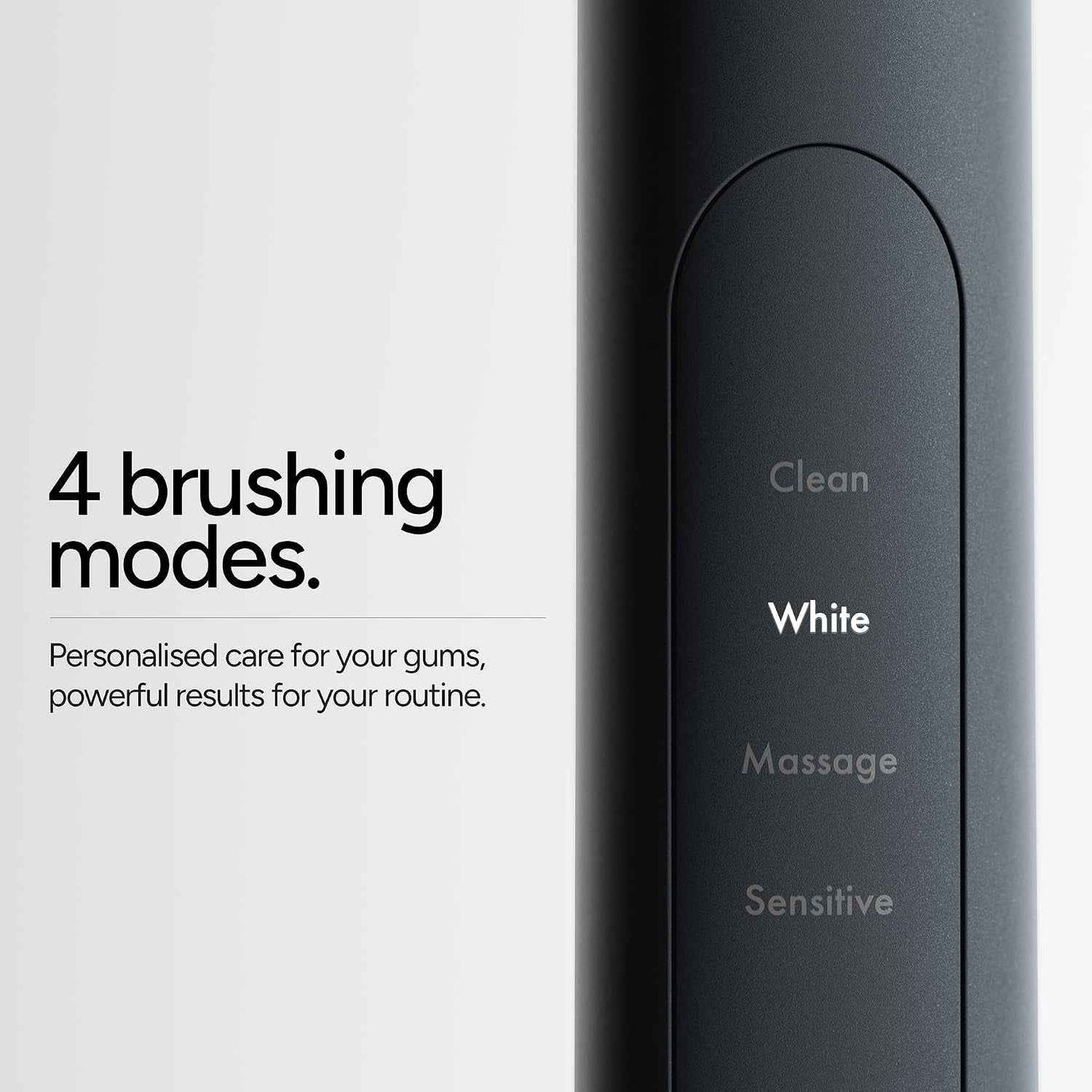 Brosse À Dents Electrique  Sonic Technologie Intelligente Avancée Avec 4 Modes De Brossage Batterie Rechargeable Rapide Et Élément De Chargeur USB Pour Adultes Noir Gris Anthracite