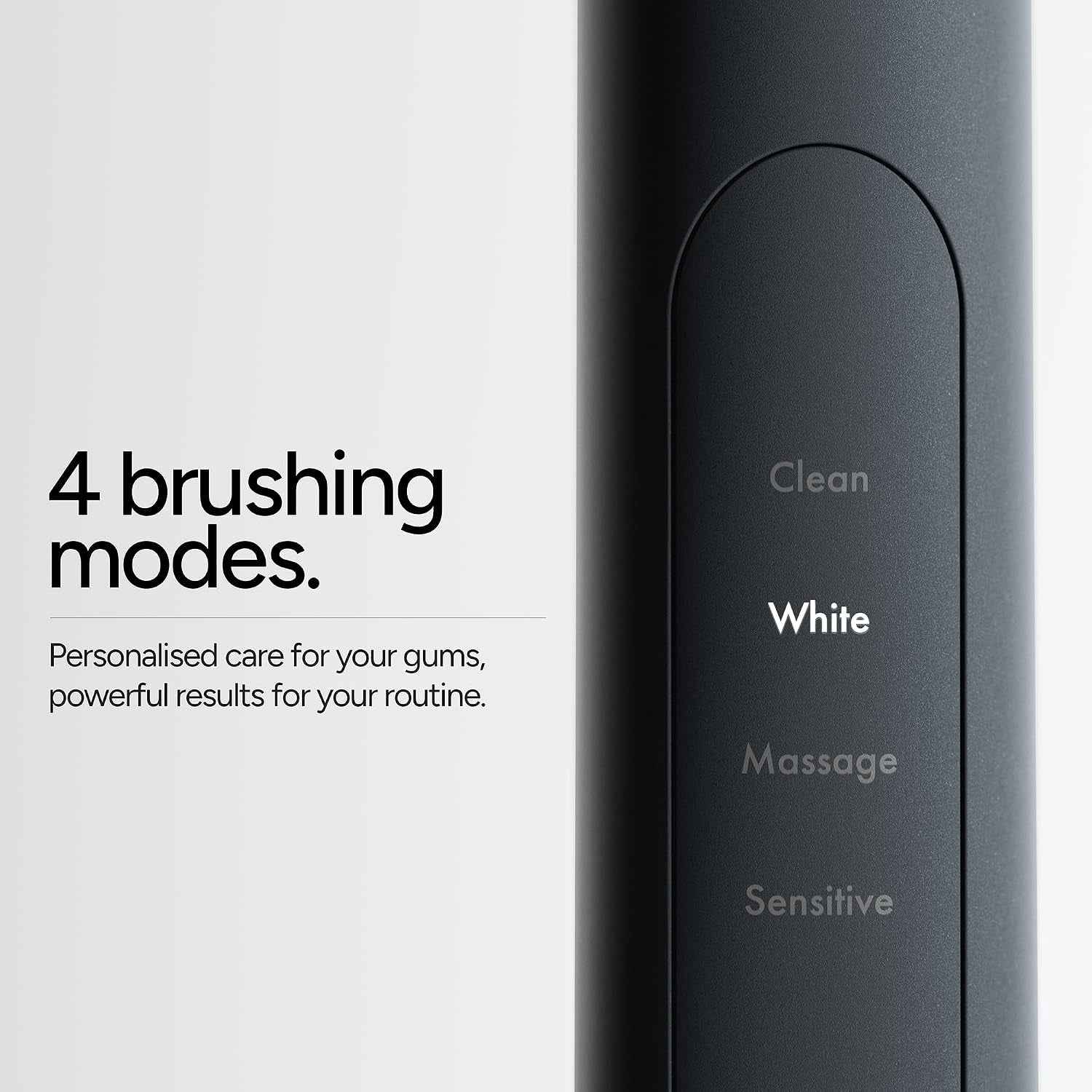 Brosse À Dents Electrique  Sonic Technologie Intelligente Avancée Avec 4 Modes De Brossage Batterie Rechargeable Rapide Et Élément De Chargeur USB Pour Adultes Noir Gris Anthracite