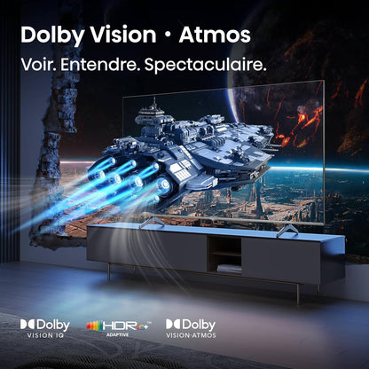 Hisense 55E8Q 55 Pouces (139 Cm) - Téléviseur 4K Mini-Led QLED, Dalle 144Hz Native, Dolby Vision IQ & Atmos, Mode Jeu Pro, Smart TV Vidaa